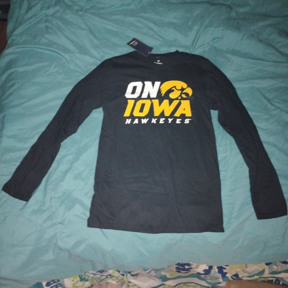 Fanatics Iowa Hawkeyes Black and Yellow Long Sleeve Tee